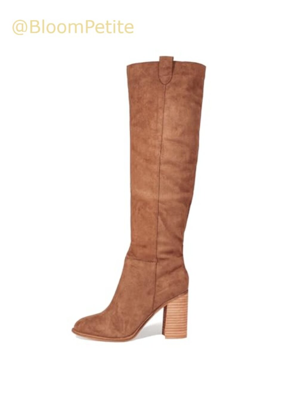 Suede Knee High Boots Tall Slouch Chunky Heel Women Fall